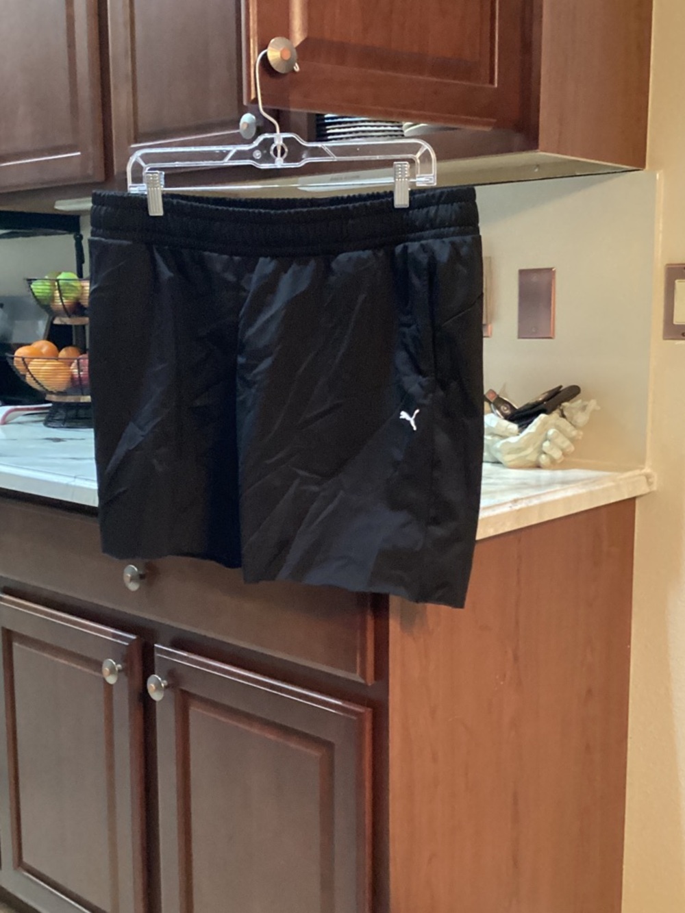 Puma Black Men's Athletic Shorts with Logo (has been cut off)